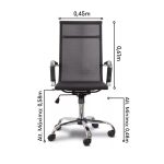 Cadeira PRESIDENTE TELA Charles Eames Esteirinha – COR PRETO – Pollo Móveis – 32878 - Imagem 2