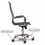 Cadeira PRESIDENTE TELA Charles Eames Esteirinha – COR PRETO – Pollo Móveis – 32878 - Imagem 5