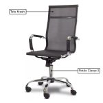Cadeira PRESIDENTE TELA Charles Eames Esteirinha – COR PRETO – Pollo Móveis – 32878 - Imagem 3