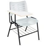 Cadeira Universitária Plástica Prancheta MDF – COR BRANCO – MRPLAST – 34030
