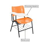 Cadeira Universitária Plástica Prancheta MDF – Cor Laranja – MRPLAST – 34009 - Imagem 3