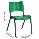 Cadeira Fixa 04 Pés Plástica (Polipropileno) – Cor Verde – MRPLAST – 31231 - Imagem 3