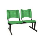 Cadeira Longarina Plástica 02 Lugares – Cor Verde – MRPLAST – 34211 - Imagem 4