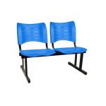Cadeira Longarina Plástica 02 Lugares – Cor Azul – MRPLAST – 34212 - Imagem 4