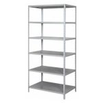 Estante de Aço com 06 Bandejas 60 cm (26/20) – 1,98×0,92×0,60m – Cinza – S.A – 16022 - Imagem 3