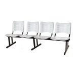 Cadeira Longarina Plástica 04 Lugares – Cor Branco – MRPLAST – 34193 - Imagem 3
