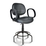 Cadeira Caixa Executiva Costurada Braço Corsa – (Aranha MARTIFLEX) – Cor Preta – 35035