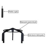 Cadeira Caixa Executiva Costurada Braço Regulável – (Aranha MARTIFLEX) – Cor Preta – 35034 - Imagem 3