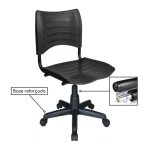 Cadeira de Escritório Giratória PLÁSTICA – MRPLAST – COR PRETO – 31312 - Imagem 3