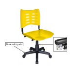 Cadeira de Escritório Giratória PLÁSTICA – MRPLAST – COR AMARELO – 31314 - Imagem 2