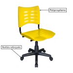 Cadeira de Escritório Giratória PLÁSTICA – MRPLAST – COR AMARELO – 31314 - Imagem 4