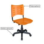 Cadeira de Escritório Giratória PLÁSTICA – MRPLAST – COR LARANJA – 31316 - Imagem 3