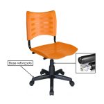 Cadeira de Escritório Giratória PLÁSTICA – MRPLAST – COR LARANJA – 31316 - Imagem 4