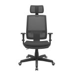 Poltrona Presidente Brizza BACKSYSTEM c/ encosto de cabeça – TELA Preta – PLAXMETAL – 30600 - Imagem 6