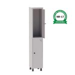 Roupeiro de Aço PAM com 02 PORTAS GRANDES – 1,80×0,35×0,32m – CZ/CZ – PANDIN – 74201 - Imagem 4