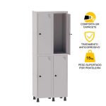 Roupeiro de Aço PAM com 04 PORTAS GRANDES – 1,80×0,69×0,32m – CZ/CZ – PANDIN – 74202 - Imagem 2