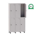 Roupeiro de Aço PAM c/ 06 PORTAS GRANDES – 1,80×1,03×0,32m – CZ/CZ – PANDIN – 74203 - Imagem 3