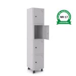 Roupeiro de Aço PAM c/ 04 Portas Pequenas – 1,80×0,35×0,32m – CZ/CZ – PANDIN – 74205 - Imagem 4