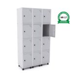 Roupeiro de Aço PAM c/ 12 Portas PEQUENAS – 1,80×1,03×0,32m – CZ/CZ – PANDIN – 74207 - Imagem 4