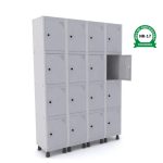 Roupeiro de Aço PAM c/ 16 Portas PEQUENAS – 1,80×1,38×0,32m – CZ/CZ – PANDIN – 74208 - Imagem 3