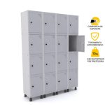 Roupeiro de Aço PAM c/ 16 Portas PEQUENAS – 1,80×1,38×0,32m – CZ/CZ – PANDIN – 74208 - Imagem 4