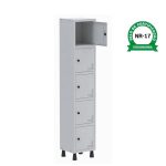 Roupeiro de Aço PAM com 05 Portas Pequenas – 1,80×0,35×0,32m – CZ/CZ – PANDIN – 74209 - Imagem 4