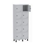 Roupeiro de Aço PAM com 10 Portas Pequenas – 1,80×0,69×0,32m – CZ/CZ – PANDIN – 74210