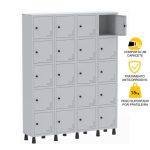 Roupeiro de Aço PAM com 20 Portas Pequenas – 1,80×1,38×0,32m – CZ/CZ – PANDIN – 74212 - Imagem 2