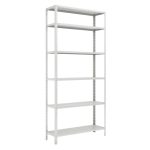 Estante de Aço com 06 Bandejas 30cm (22/18) – 1,98×0,92×0,30m – W3 – Cinza – 16007 - Imagem 3