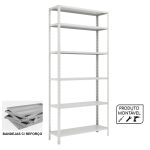 Estante de Aço com 06 Bandejas 30cm (22/18) – 1,98×0,92×0,30m – W3 – Cinza – 16007 - Imagem 4