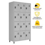 Roupeiro de Aço c/ 12 Portas PEQUENAS – 1,84×0,96×0,35m – CZ/CZ – W3 – 10911 - Imagem 3