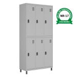 Roupeiro de Aço c/ 06 PORTAS GRANDES – 1,84×0,96×0,35m – CZ/CZ – W3 – 10913 - Imagem 5