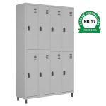 Roupeiro de Aço c/ 08 PORTAS GRANDES – 1,84×1,29×0,35m – CZ/CZ – W3 – 10914 - Imagem 4