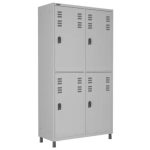 Roupeiro de Aço INSALUBRE c/ 04 Portas – 1,84×1,02×0,42m – CZ/CZ – W3 – 17015