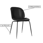 Cadeira Interlocutor UDYR Corino – COR PRETO – PMD – 37003 - Imagem 2