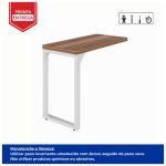 Mesa AUXILIAR SIMPLES 0,90×0,45m – NOGAL SEVILHA/BRANCO – 34304 - Imagem 2
