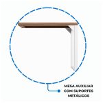 Mesa AUXILIAR SIMPLES 0,90×0,45m – NOGAL SEVILHA/BRANCO – 34304 - Imagem 4
