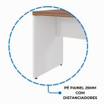Mesa de Escritório 1,70×0,70m C/ Gaveta – NOGAL SEVILHA/BRANCO – 34319 - Imagem 3