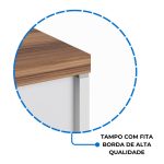 Mesa AUXILIAR SIMPLES 0,90X0,45m NOGAL SEVILHA / BRANCO – 34308 - Imagem 2