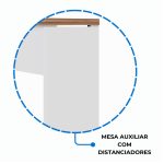 Mesa AUXILIAR SIMPLES 0,90X0,45m NOGAL SEVILHA / BRANCO – 34308 - Imagem 4