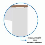 Mesa AUXILIAR SIMPLES 0,90X0,45m NOGAL SEVILHA / BRANCO – 34308 - Imagem 6