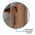 Armário Baixo Credenza – 1,20×0,73X0,45m NOGAL SEVILHA/BRANCO – 34312 - Imagem 4