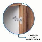 Armário Baixo Credenza – 1,20×0,73X0,45m NOGAL SEVILHA/BRANCO – 34312 - Imagem 5