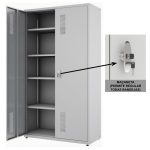 Armário de Aço POP c/ Portas e Maçaneta – PA 120 – CHAPA LEVE – 1,98×1,20×0,40m – W3 – CZ/CZ – 17006 - Imagem 3