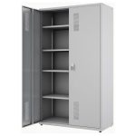 Armário de Aço POP c/ Portas e Maçaneta – PA 120 – CHAPA LEVE – 1,98×1,20×0,40m – W3 – CZ/CZ – 17006