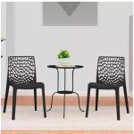 Cadeira Interlocutor GRUVYER para Escritório ou Jantar – Polipropileno – Cor Preto – 48006 - Imagem 6