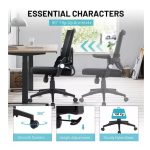 Cadeira de Escritório Diretor Tela DUNA braço ajustável – Cor Preto – 34027 - Imagem 6