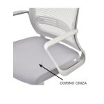 Cadeira de Escritório Diretor Tela MAYA c/ braço – Cor CINZA – 34031 - Imagem 6