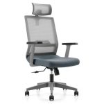 Cadeira Escritório Presidente Tela BERLIM (VOLT) – COR CINZA – 30091