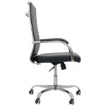 Cadeira de Escritório PRESIDENTE LONDON Giratória – Base Cromada – COR PRETO – 31089 - Imagem 2